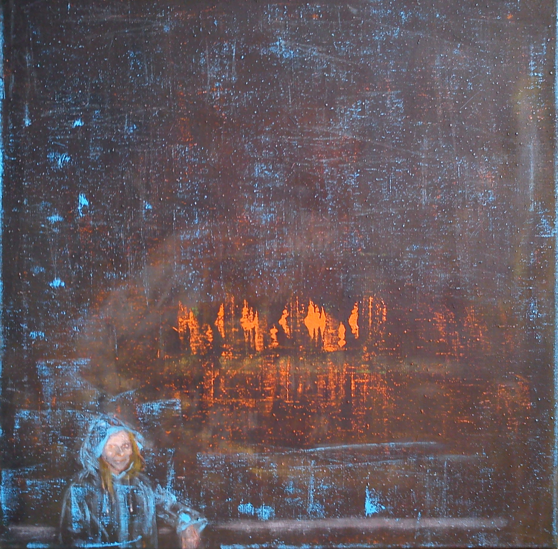 bažina, 80x80cm, olej na plátně,2012